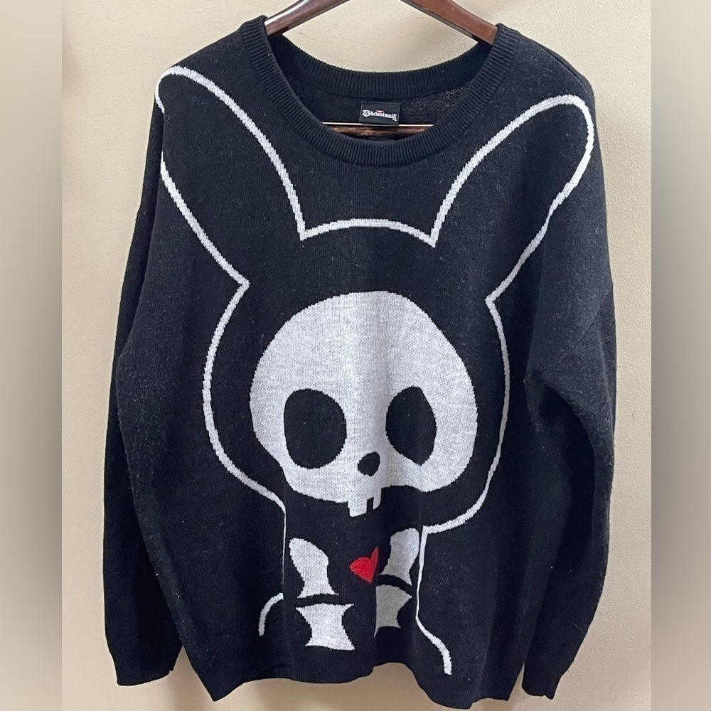 Skelanimals Jack The Rabbit Intarsia Women’s Sweater Plus Size Size 1